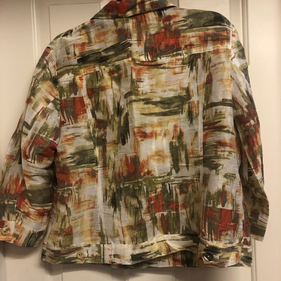 Chico’s linen blend jacket size 2 - Picture 4 of 9